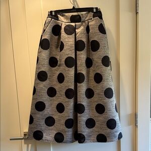 NEW Black Polka Dot A-Line Skirt